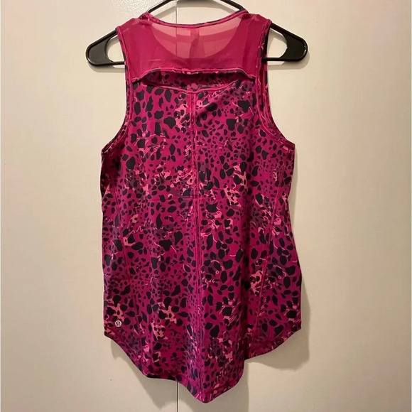 NWT Lululemon Sculp Tank Top Cheetah Print Magenta Purple Size 4 - Picture 9 of 10
